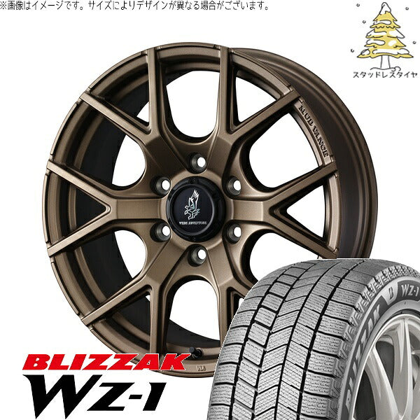ブリヂストン ブリザック WZ-1 215/65R16 ＋ マッドヴァンスSD フルマットブロンズ 16インチ 6.5J +38 6H139.7P スタッドレス・ホイール4本セット。1枚目。