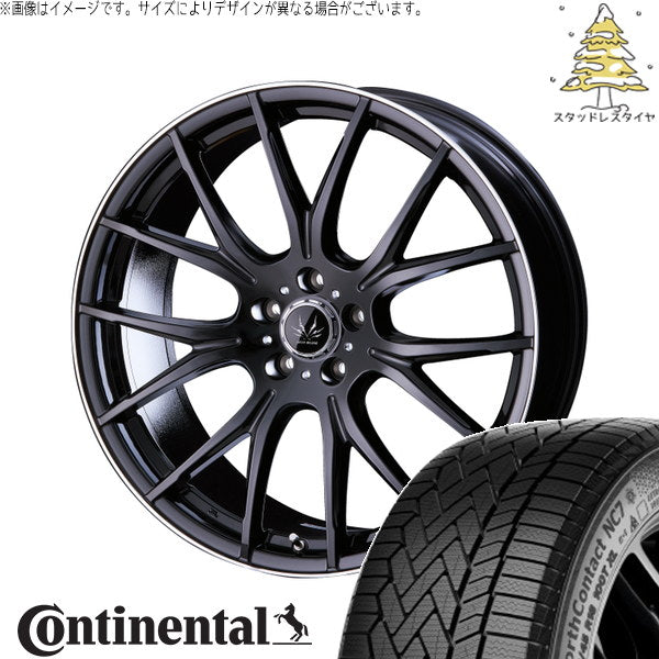 コンチネンタル ノースコンタクト NC7 245/45R20 ＋ ボルテック HYPER MZ ブラック/フランジポリッシュ 20インチ 8.0J +45 5H114.3P スタッドレス・ホイール4本セット。1枚目。