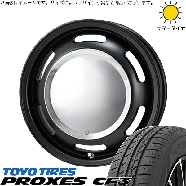 トーヨータイヤ プロクセス CF3 185/55R15 ＋ ラグテック ネオムーン2 マットブラック 15インチ 6J +44 4H100P サマー・ホイール4本セット。1枚目。