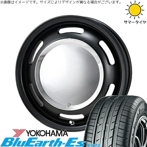 ヨコハマタイヤ ブルーアース ES32 155/70R13 ＋ ラグテック ネオムーン2 マットブラック 13インチ 4.00B +43 4H100P サマー・ホイール4本セット。1枚目。