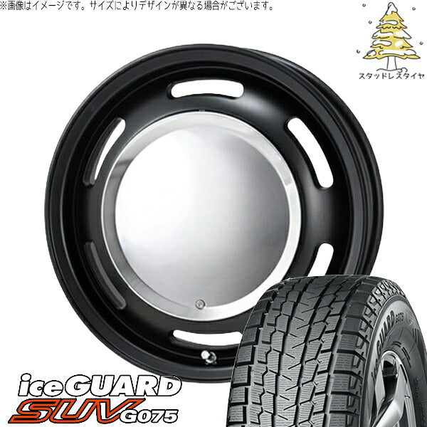 ヨコハマタイヤ アイスガード SUV G075 215/70R15 ＋ ラグテック ネオムーン2 マットブラック 15インチ 6J +33 6H139.7P スタッドレス・ホイール4本セット。1枚目。