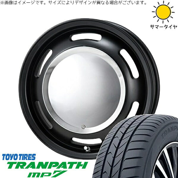 トーヨータイヤ トランパス MP7 195/65R15 ＋ ラグテック ネオムーン2 マットブラック 15インチ 6J +44 5H114.3P サマー・ホイール4本セット。1枚目。