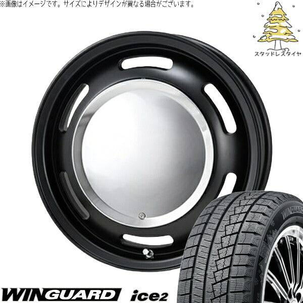 ネクセン ウィンガード アイス2 (WinGUARD ice2) 195/65R15 ＋ ラグテック ネオムーン2 マットブラック 15インチ 6J +33 5H114.3P スタッドレス・ホイール4本セット。1枚目。