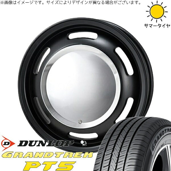 ダンロップ グラントレック PT5 215/70R15 ＋ ラグテック ネオムーン2 マットブラック 15インチ 6J +33 6H139.7P サマー・ホイール4本セット。1枚目。