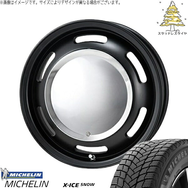 ミシュラン エックスアイス スノー (X-ICE SNOW) 165/55R15 ＋ ラグテック ネオムーン2 マットブラック 15インチ 6J +44 4H100P スタッドレス・ホイール4本セット。1枚目。