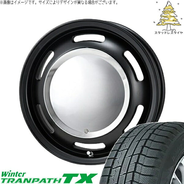 トーヨータイヤ ウィンタートランパス TX (WinterTRANPATH TX) 195/65R15 ＋ ラグテック ネオムーン2 マットブラック 15インチ 6J +33 5H114.3P スタッドレス・ホイール4本セット。1枚目。