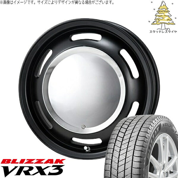 ブリヂストン ブリザック VRX3 (BLIZZAK VRX3) 175/55R15 ＋ ラグテック ネオムーン2 マットブラック 15インチ 6J +44 4H100P スタッドレス・ホイール4本セット。1枚目。