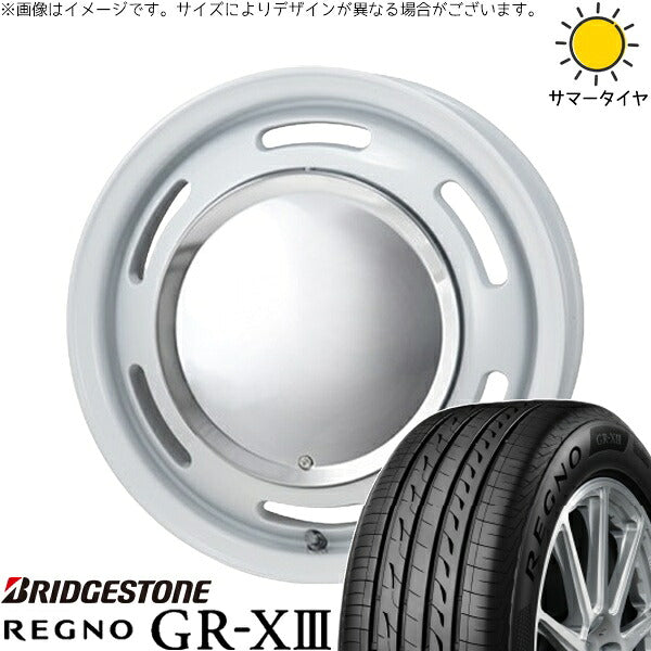 ブリヂストン レグノ GR-X3 165/55R14 ＋ ラグテック ネオムーン2 ホワイト 14インチ 4.5J +43 4H100P サマー・ホイール4本セット。1枚目。