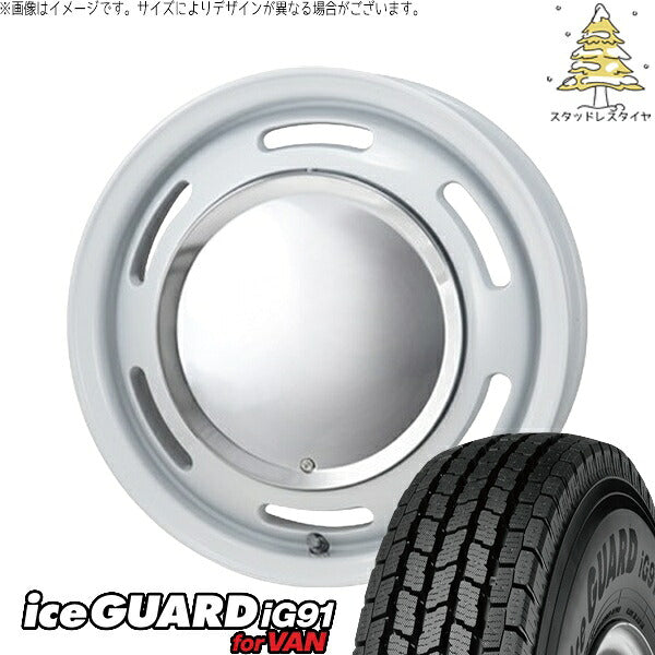 ヨコハマタイヤ アイスガード91 (iceGUARD91 IG91) 145/80R13 ＋ ラグテック ネオムーン2 ホワイト 13インチ 4.00B +43 4H100P スタッドレス・ホイール4本セット。1枚目。