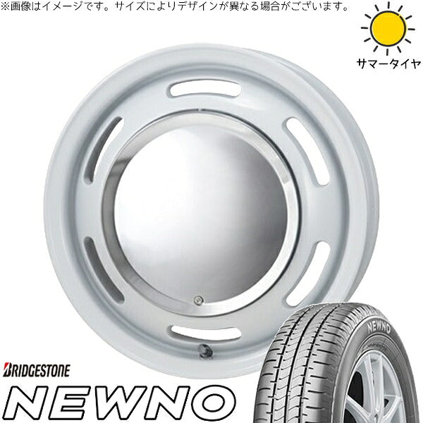 ブリヂストン ニューノ 155/70R13 ＋ ラグテック ネオムーン2 ホワイト 13インチ 4.00B +43 4H100P サマー・ホイール4本セット。1枚目。
