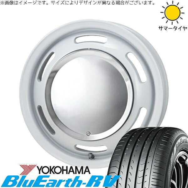 ヨコハマタイヤ ブルーアース RV03 165/60R14 ＋ ラグテック ネオムーン2 ホワイト 14インチ 4.5J +43 4H100P サマー・ホイール4本セット。1枚目。