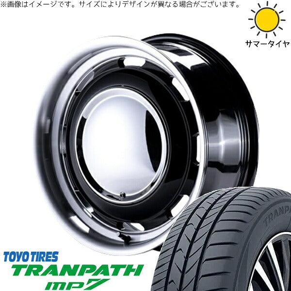 トーヨータイヤ トランパス MP7 215/70R16 ＋ ラグテック ネオムーン3 ブラック/リムポリッシュ 16インチ 6.5J +38 6H139.7P サマー・ホイール4本セット。1枚目。
