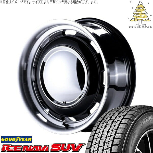 グッドイヤー アイスナビ SUV (ICENAVI SUV) 215/65R16 ＋ ラグテック ネオムーン3 ブラック/リムポリッシュ 16インチ 6.5J +38 6H139.7P スタッドレス・ホイール4本セット。1枚目。