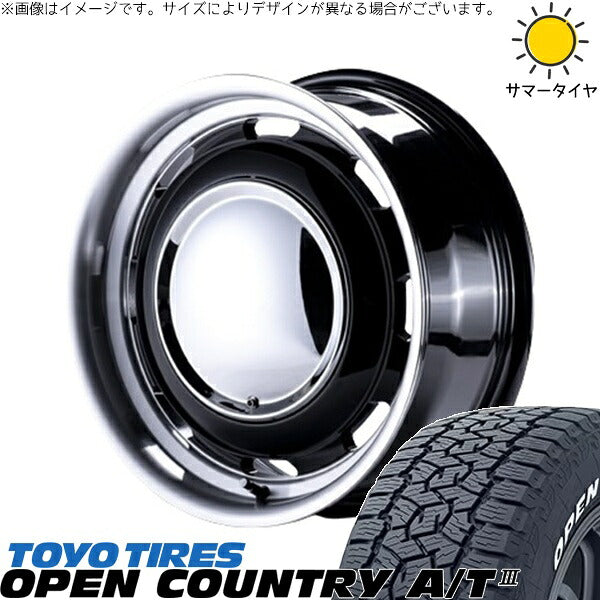 トーヨータイヤ オープンカントリー A/T3 215/70R16 ＋ ラグテック ネオムーン3 ブラック/リムポリッシュ 16インチ 6.5J +38 6H139.7P サマー・ホイール4本セット。1枚目。