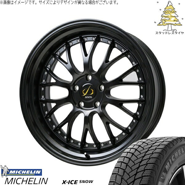 ミシュラン エックスアイス スノー (X-ICE SNOW) 245/60R18 ＋ シュティッヒ メッシュ NR セミグロスブラック 18インチ 7.0J +38 5H114.3P スタッドレス・ホイール4本セット。1枚目。