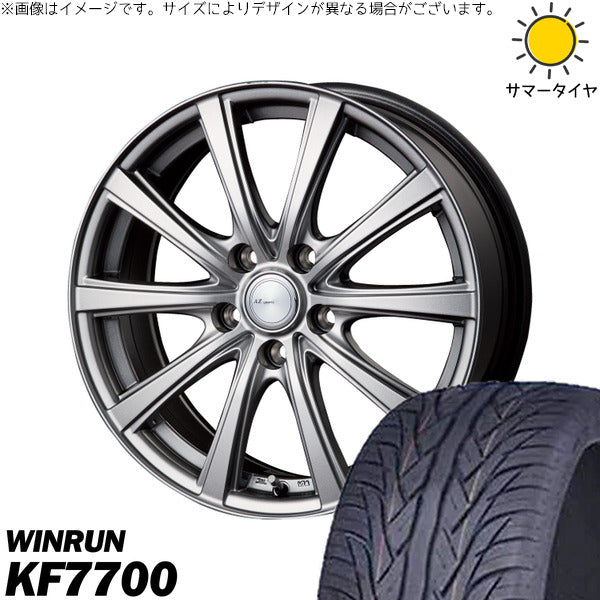 ウィンラン R380 185/65R15 ＋ AZ sports NR-10 メタリックグレー 15インチ 6.0J +43 5H100P サマー・ホイール4本セット。1枚目。