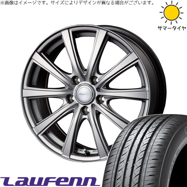 ラウフェン Gフィット AS01 LH42 185/65R15 ＋ AZ sports NR-10 メタリックグレー 15インチ 6.0J +43 5H100P サマー・ホイール4本セット。1枚目。