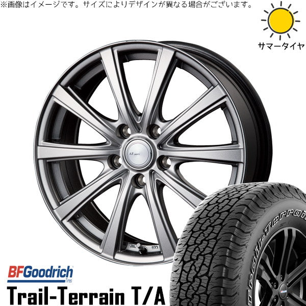 BFグッドリッチ トレイルテレーン T/A 225/55R18 ＋ AZ sports NR-10 メタリックグレー 18インチ 7.5J +53 5H114.3P サマー・ホイール4本セット。1枚目。