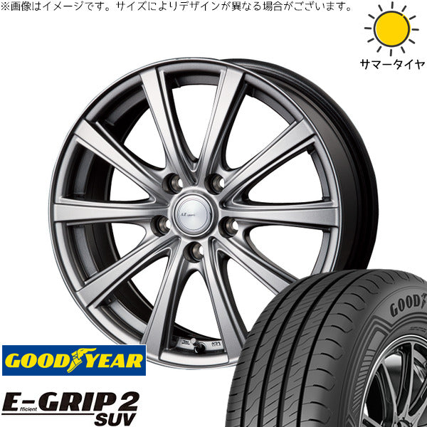 グッドイヤー エフィシェントグリップ2 SUV 225/60R18 ＋ AZ sports NR-10 メタリックグレー 18インチ 7.5J +38 5H114.3P サマー・ホイール4本セット。1枚目。