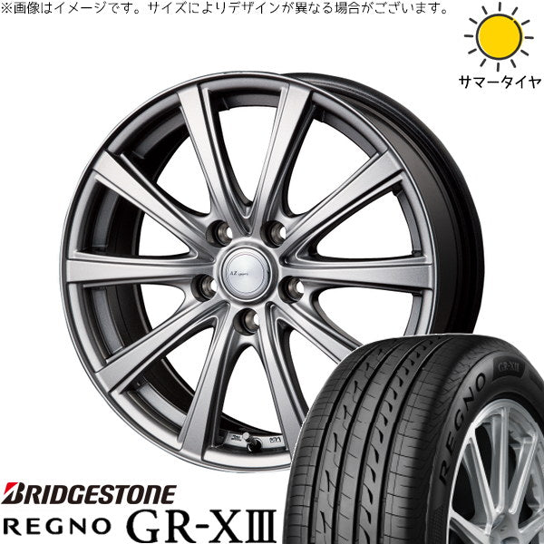 ブリヂストン レグノ GR-X3 195/65R15 ＋ AZ sports NR-10 メタリックグレー 15インチ 6.0J +53 5H114.3P サマー・ホイール4本セット。1枚目。