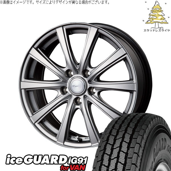 ヨコハマタイヤ アイスガード91 IG91 225/70R16 ＋ AZ sports NR-10 メタリックグレー 16インチ 6.5J +38 5H114.3P スタッドレス・ホイール4本セット。1枚目。