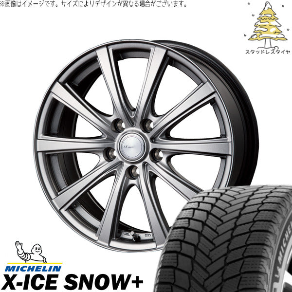 ミシュラン エックスアイス スノー+ 225/50R18 ＋ AZ sports NR-10 メタリックグレー 18インチ 7.5J +38 5H114.3P スタッドレス・ホイール4本セット。1枚目。
