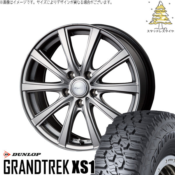 ダンロップ グラントレック XS1 215/70R16 ＋ AZ sports NR-10 メタリックグレー 16インチ 6.5J +48 5H114.3P スタッドレス・ホイール4本セット。1枚目。
