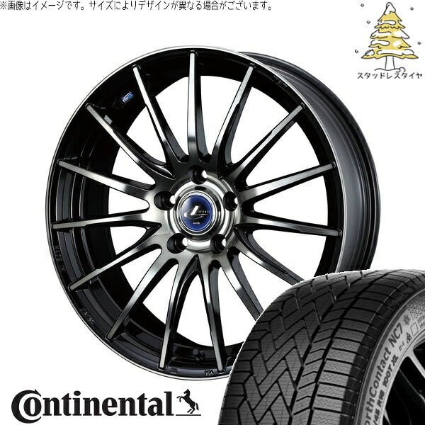 コンチネンタル ノースコンタクト NC7 235/60R18 ＋ レオニス ナヴィア05 ブラックミラーカット/ブラッククリアー 18インチ 8J +42 5H114.3P スタッドレス・ホイール4本セット。1枚目。