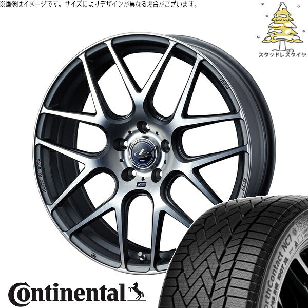 コンチネンタル ノースコンタクト NC7 225/45R18 ＋ レオニス ナヴィア06 マットガンメタマシニングカット 18インチ 7J +53 5H114.3P スタッドレス・ホイール4本セット。1枚目。