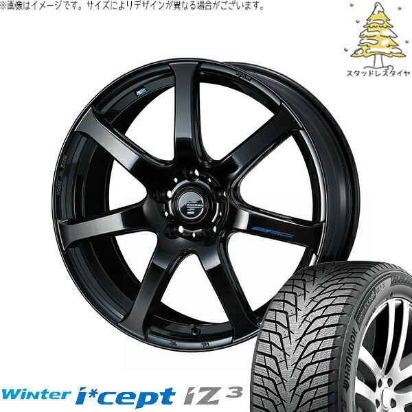 ハンコック ウィンターアイセプト IZ3 W636 235/50R18 ＋ レオニス ナヴィア07 プレミアムブラック 18インチ 8J +42 5H114.3P スタッドレス・ホイール4本セット。1枚目。