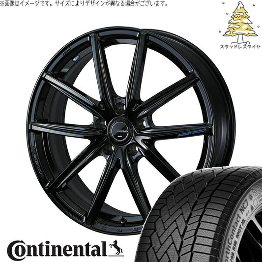 コンチネンタル ノースコンタクト NC7 235/55R19 ＋ レオニス ナヴィア08 プレミアムブラック 19インチ 8J +43 5H114.3P スタッドレス・ホイール4本セット。1枚目。