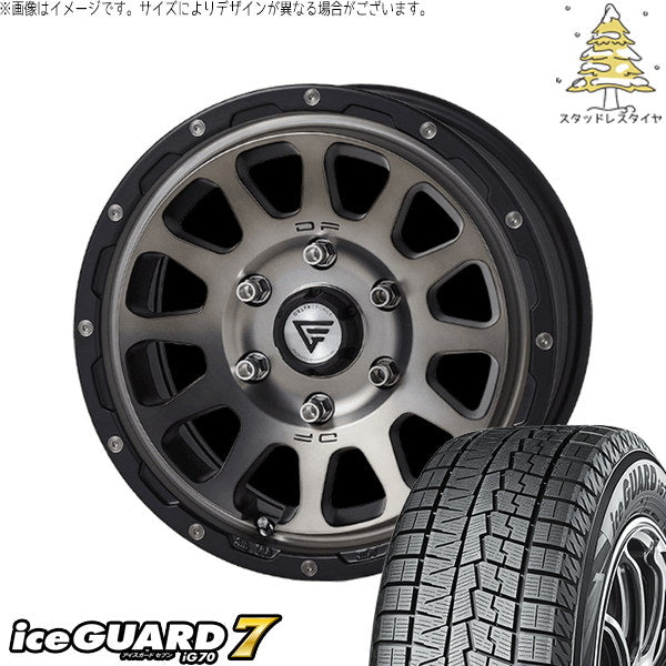 ヨコハマタイヤ アイスガードセブン IG70 215/65R16 ＋ オーバル マットスモークポリッシュ 16インチ 7J +38 6H139.7P スタッドレス・ホイール4本セット。1枚目。