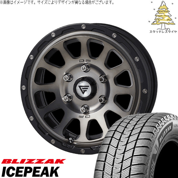 ブリヂストン ブリザック ICEPEAK 265/65R17 ＋ オーバル マットスモークポリッシュ 17インチ 8J +20 6H139.7P スタッドレス・ホイール4本セット。1枚目。