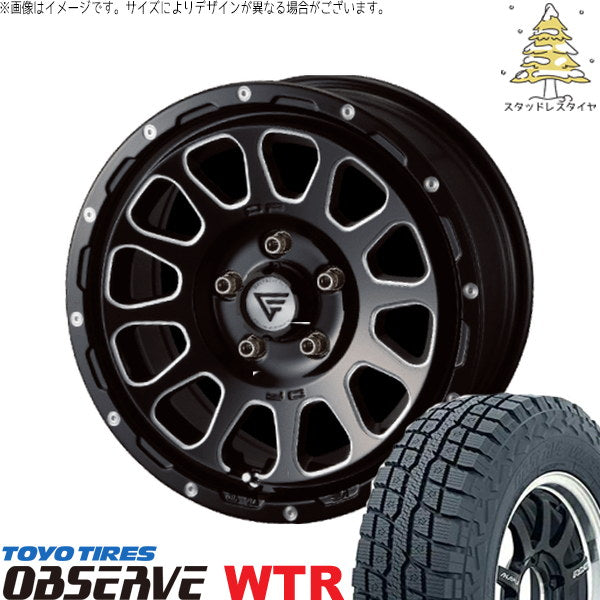 トーヨータイヤ オブザーブ W/T-R 225/70R16 ＋ オーバル ブラックマシニング 16インチ 5.5J +20 5H139.7P スタッドレス・ホイール4本セット。1枚目。
