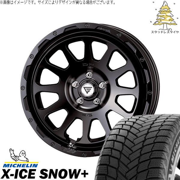 ミシュラン エックスアイス スノー+ 245/45R20 ＋ オーバル サテンブラック 20インチ 9J +35 5H120P スタッドレス・ホイール4本セット。1枚目。