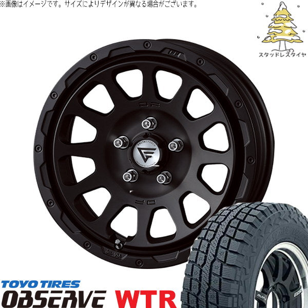 トーヨータイヤ オブザーブ W/T-R 265/70R17 ＋ オーバル マットブラック 17インチ 8J +40 5H127P スタッドレス・ホイール4本セット。1枚目。