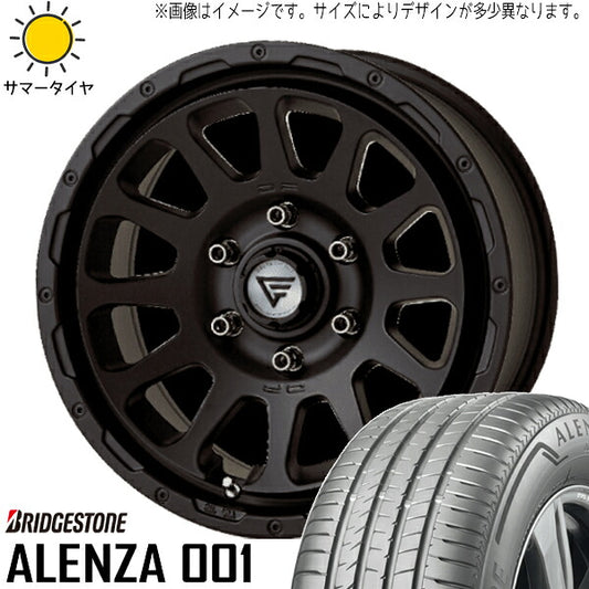 ブリヂストン アレンザ 001 225/60R17 ＋ オーバル マットブラック 17インチ 8J +35 5H114.3P サマー・ホイール4本セット。1枚目。