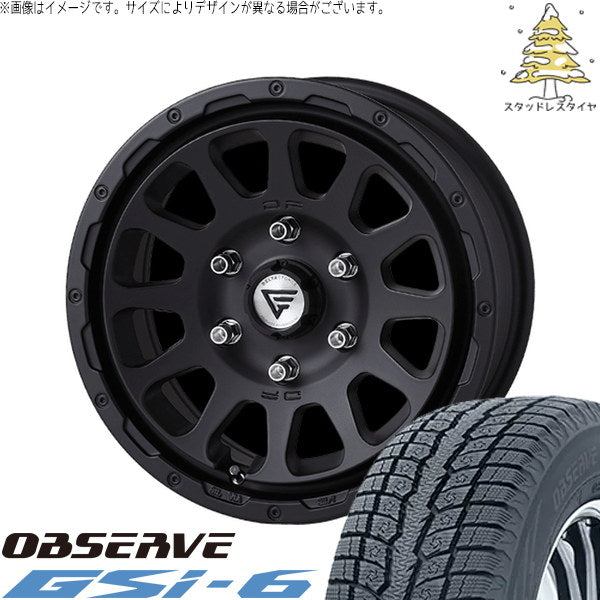 トーヨータイヤ オブザーブ Gsi-6 265/65R17 ＋ オーバル マットブラック 17インチ 8J +20 6H139.7P スタッドレス・ホイール4本セット。1枚目。