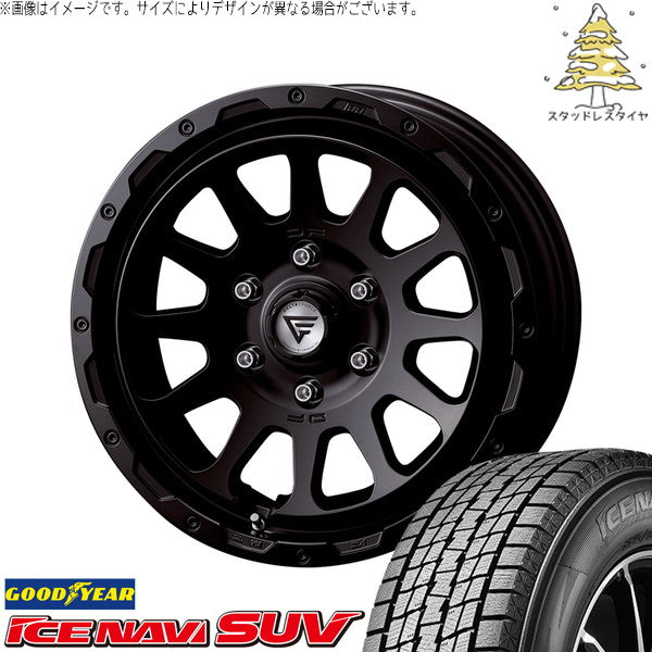 グッドイヤー アイスナビ SUV 265/55R20 ＋ オーバル サテンブラック 20インチ 9J +55 6H139.7P スタッドレス・ホイール4本セット。1枚目。