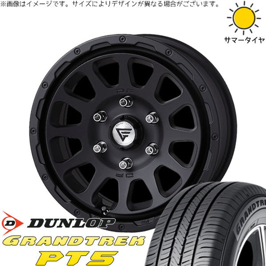 ダンロップ グラントレック PT5 265/65R17 ＋ オーバル マットブラック 17インチ 8J +20 6H139.7P サマー・ホイール4本セット。1枚目。