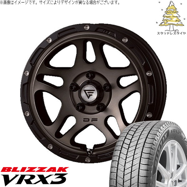 ブリヂストン ブリザック VRX3 215/65R16 ＋ オーバーランダー マットスモークポリッシュ 16インチ 7J +35 5H114.3P スタッドレス・ホイール4本セット。1枚目。