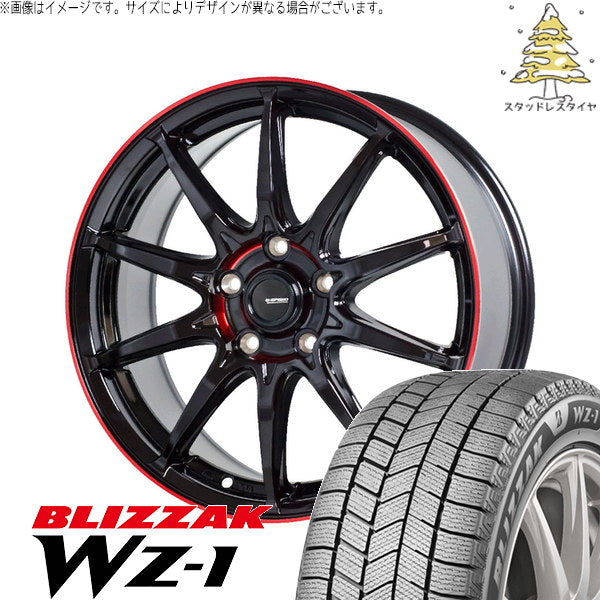 ブリヂストン ブリザック WZ-1 235/65R17 ＋ Gスピード P05R ブラック/レッドクリア 17インチ 7J +38 5H114.3P スタッドレス・ホイール4本セット。1枚目。
