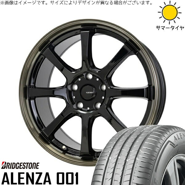 ブリヂストン アレンザ 001 215/60R17 ＋ Gスピード P08 ブラック/ブロンズクリア 17インチ 7J +55 5H114.3P サマー・ホイール4本セット。1枚目。