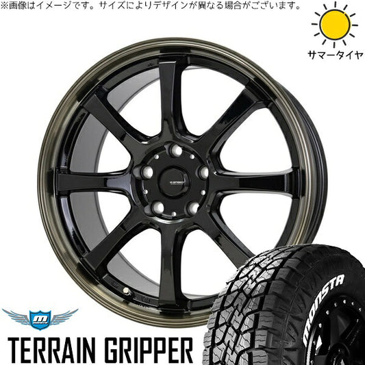 モンスタタイヤ テレーングリッパー 225/60R18 ＋ Gスピード P08 ブラック/ブロンズクリア 18インチ 8J +42 5H114.3P サマー・ホイール4本セット。1枚目。