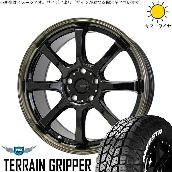 モンスタタイヤ テレーングリッパー (TERRAIN GRIPPER) 225/60R18 ＋ Gスピード P08 ブラック/ブロンズクリア 18インチ 8J +42 5H114.3P サマー・ホイール4本セット。1枚目。