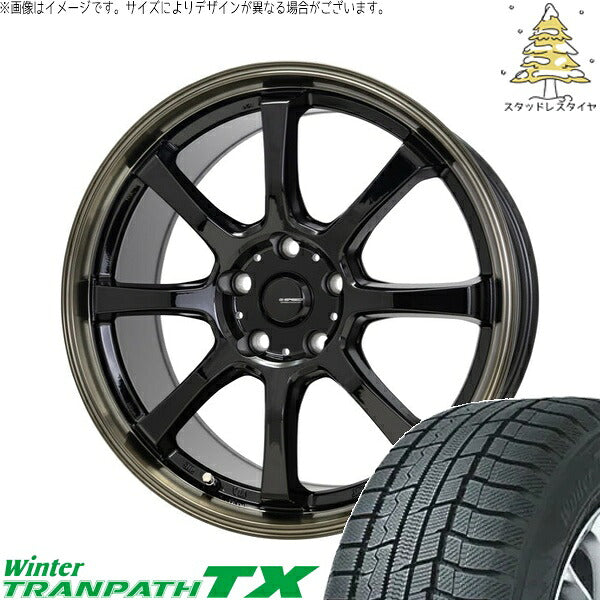 トーヨータイヤ ウィンタートランパス TX 205/60R16 ＋ Gスピード P08 ブラック/ブロンズクリア 16インチ 6.5J +50 5H114.3P スタッドレス・ホイール4本セット。1枚目。