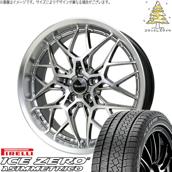 ピレリ アイスゼロアシンメトリコ (ICEZERO ASIMMETRICO) 245/60R18 ＋ プレシャス アストM5 ハイパーシルバーポリッシュ 18インチ 7.0J +38 5H114.3P スタッドレス・ホイール4本セット。1枚目。