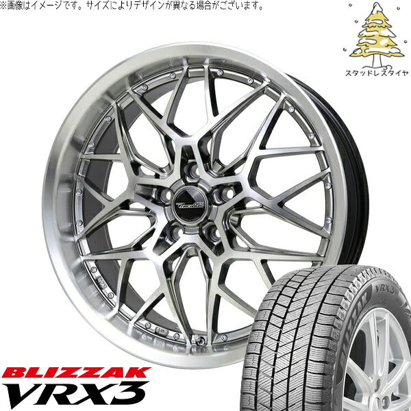 ブリヂストン ブリザック VRX3 215/40R18 ＋ プレシャス アストM5 ハイパーシルバーポリッシュ 18インチ 7J +48 5H114.3P スタッドレス・ホイール4本セット。1枚目。