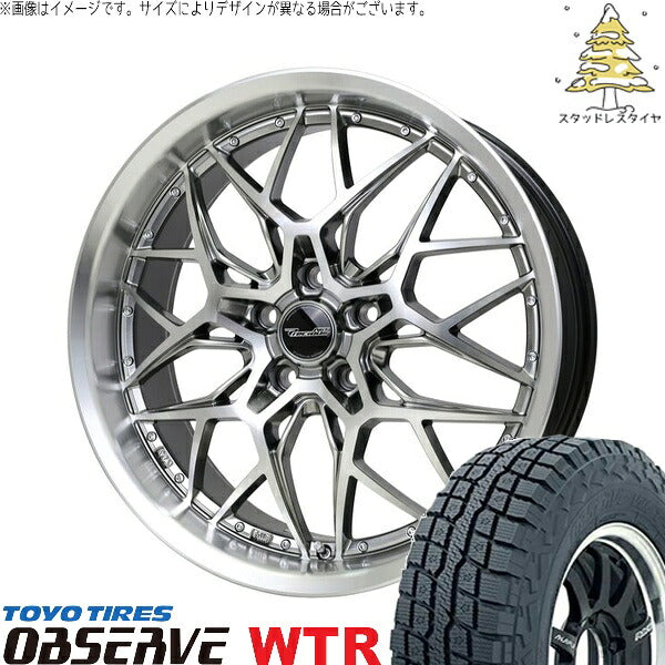 トーヨータイヤ オブザーブ W/T-R 245/65R17 ＋ プレシャス アストM5 ハイパーシルバーポリッシュ 17インチ 7J +38 5H114.3P スタッドレス・ホイール4本セット。1枚目。