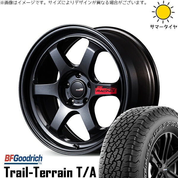 BFグッドリッチ トレイルテレーン T/A 225/55R18 ＋ MIDレーシング R06 クリスタルブラック 18インチ 7.5J +50 5H114.3P サマー・ホイール4本セット。1枚目。
